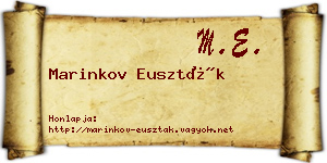 Marinkov Euszták névjegykártya